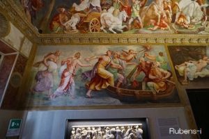 ティツイィアーノによる壁画の原画はなく、これらは復元されたもののとようだ